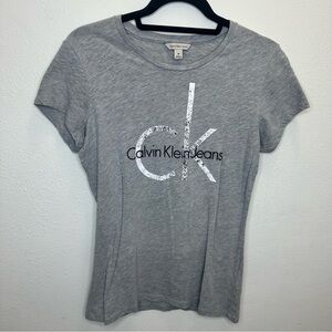 Calvin Klein Gray Logo Top Size Medium